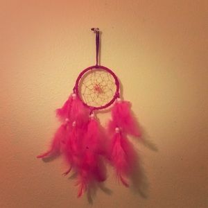 Pink dream catcher.